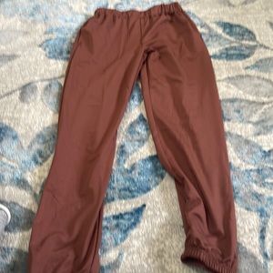 brown joggers